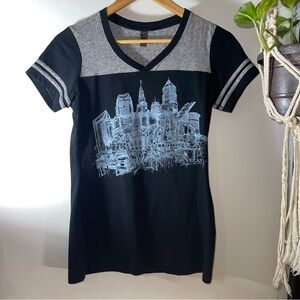 District Black and Gray Short Sleeve Tee